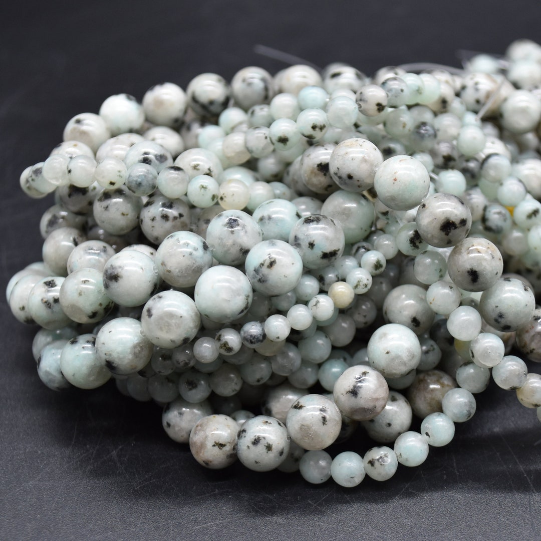 100 Stück Natursteinperlen Gelber Jaspis 8 Mm | Rund, Loch 1 Mm | Für Schmuck DIY