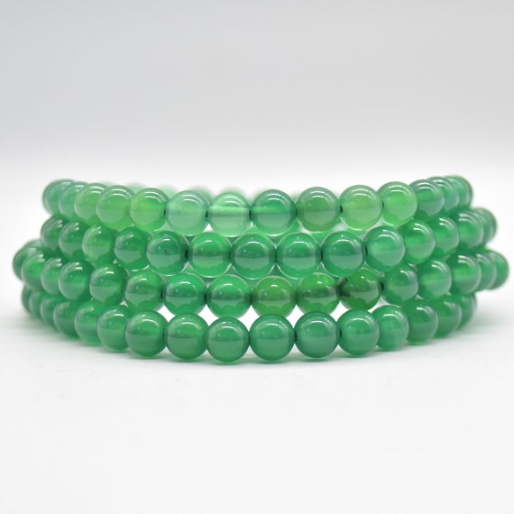 Natürliches Jade Armband – 12 Mm Runde Perlen, 7,5 Zoll