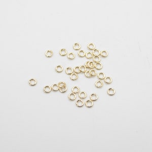 14K Gold Filled Findings - Gold Filled Click and Lock Jump Ring - 0.64mm x 3.0mm - 20 or 50 Count - Made in USA