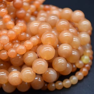 Red Aventurine Round Beads - 4mm, 6mm, 8mm, 10mm sizes - 14&quot; Strand - Natural Gemstone Beads for Jewellery Making | Crystal Beads