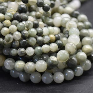 Grass Green Jasper Round Beads - 4mm, 6mm, 8mm Sizes - 15&quot; Strand - Natural Gemstone Beads for Jewellery Making | Crystal Beads