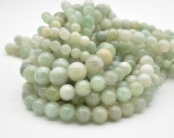 Natural Green Africa Jade Jadeite Round Beads For Jewelry Making 15"6mm 8mm 10mm 