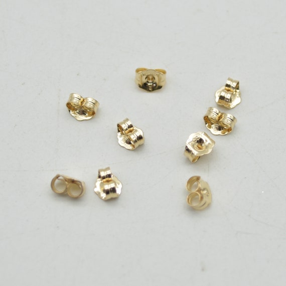 14K Gold Filled Findings Gold Filled Heavy Earring Scrolls Backs 4.7mm X 5.4mm 6 or 20 Count Made in USA Etsy Canada