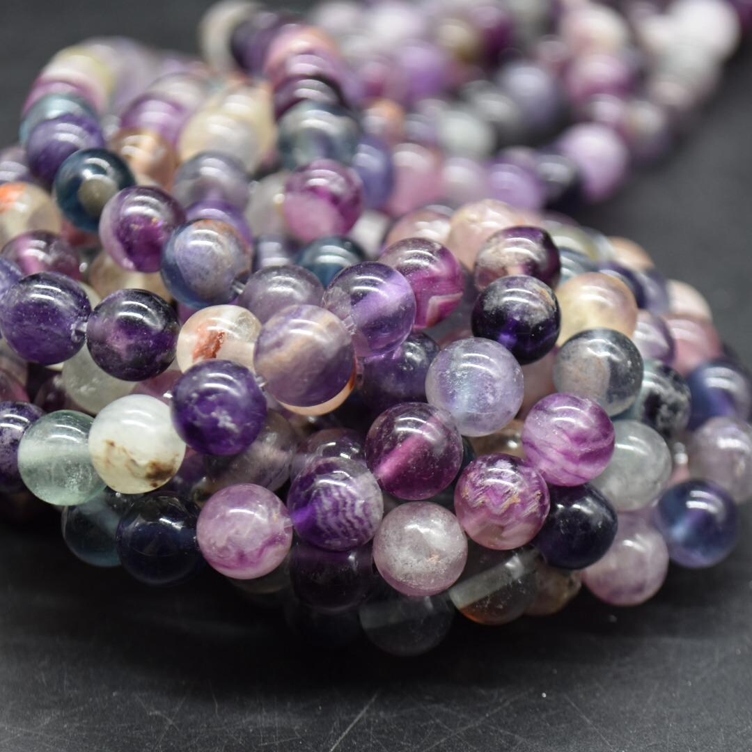 Bracelet Fluorite , Perle Ronde Facetté 10 Mm - Bracelet/Fluorite - Foto 2