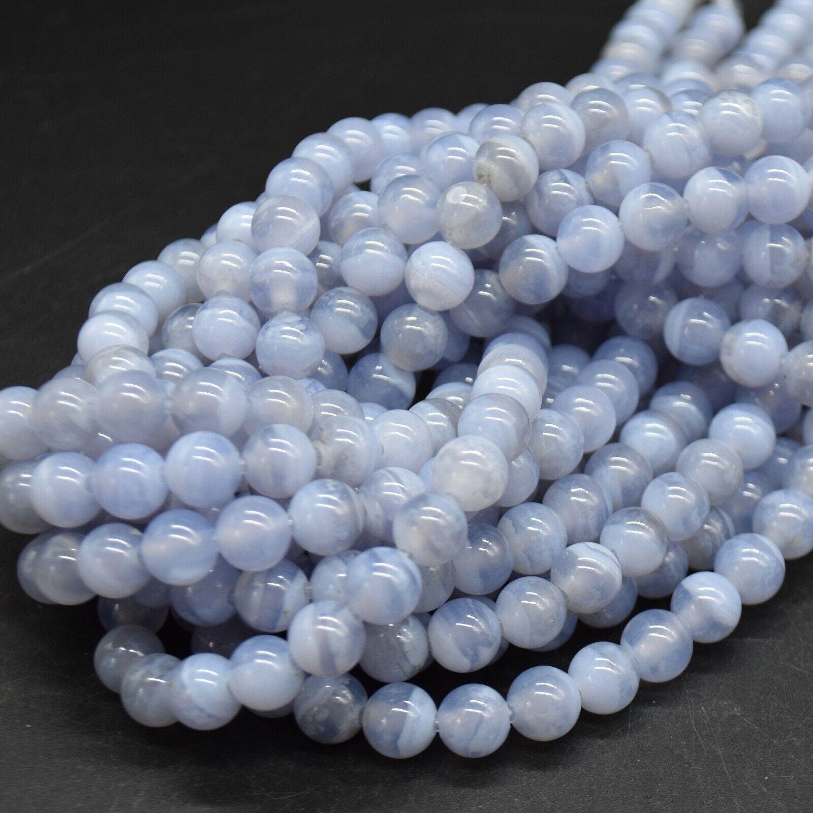 Perline Di Agata Semipreziosa Naturale Sfusa Rotonda, Curative, Lisce, In Pizzo Pazzo, Da 2/3/4/6/8/10/12 Mm, Filo Intero Da 15". - Italia - Foto 8