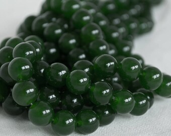 Cuentas redondas de piedra preciosa de piedra preciosa semipreciosa de grado A de alta calidad - tamaños de 4 mm, 6 mm, 8 mm, 10 mm - Hebra de 15.5 "