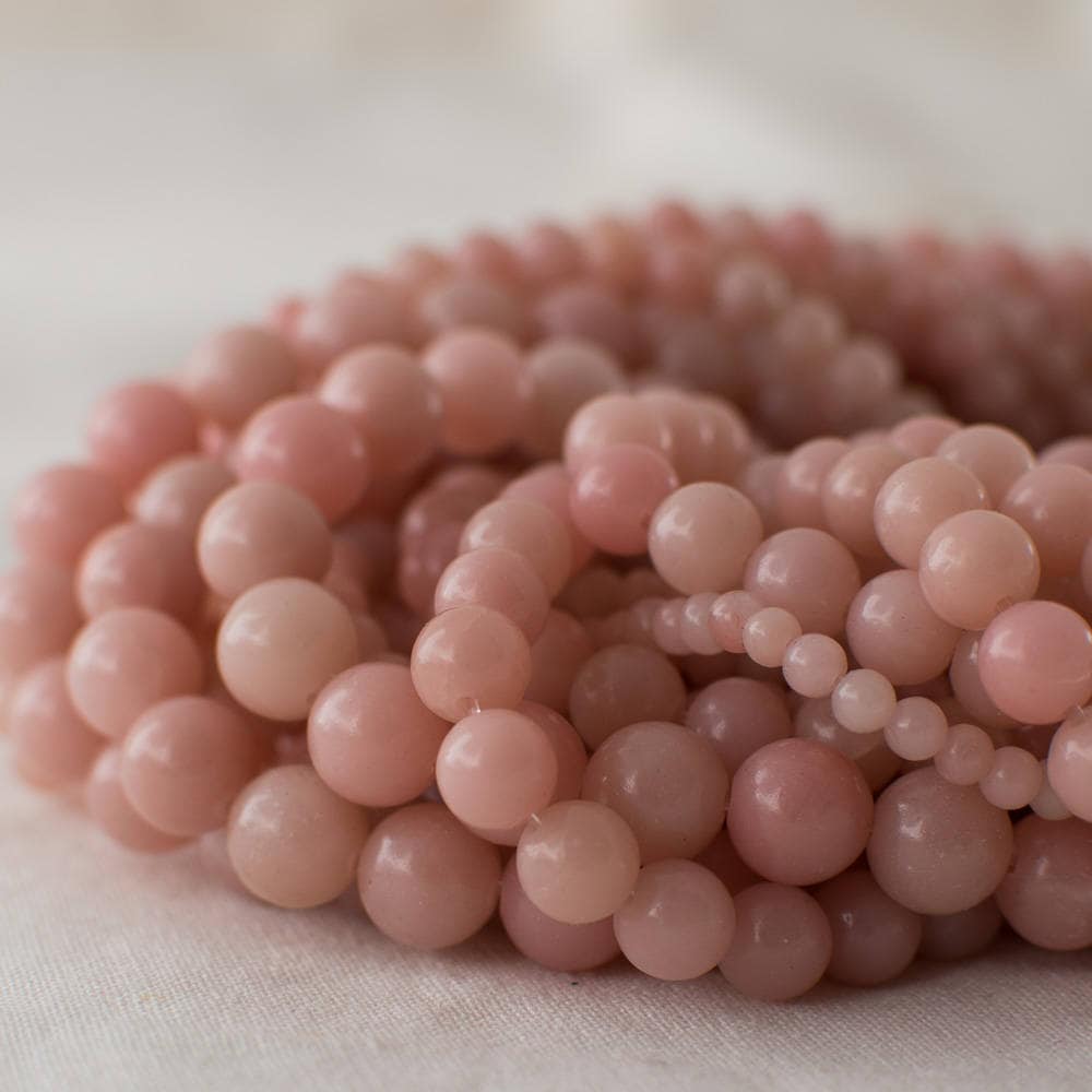 Pink Jade Gemstone Faceted Round Beads For Jewelry Making 15" 4mm 6mm 8mm 