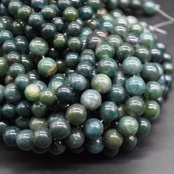Perline Di Agata Verde LIFAVOVY – 12 Mm, Rotonde – 33 Pezzi Per Filo – Per Gioielli Fai Da Te