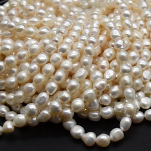 Freshwater Pearl Beads - Baroque Nugget Pearls - 9mm - 10mm - 14" strand