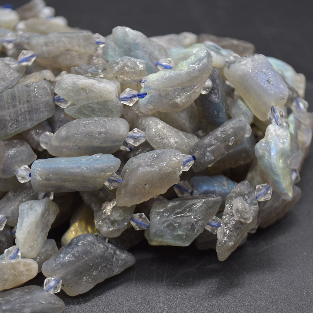 Filo Di Pietre Naturali Labradorite, 80 Cm, Perline Irregolari Forate 6-8 Mm, Per Creare Gioielli Fai Da Te