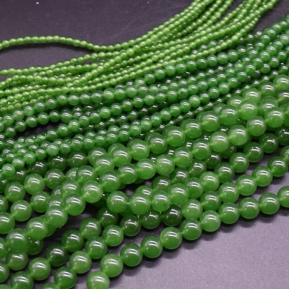 Green semi deals precious beads