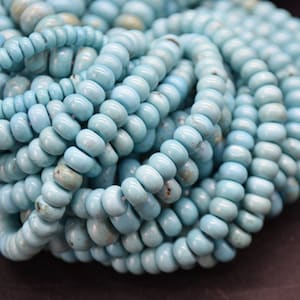 Turquoise (dyed) Gemstone Rondelle Spacer Beads - 4mm, 6mm, 8mm sizes - 15&quot; strand
