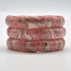 Rhodochrosit Rektangulär Ädelsten Provsträng / Armband / Armring - 18 mm x 13 mm - 7 tum Längd