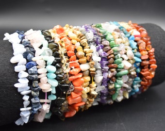 Buy Semi-precious Gemstone Crystal Chips Beads Bracelet Sample