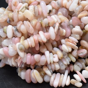 Pink Opal Gemstone Chips Nuggets Beads - 5mm - 8mm - 32" Strand