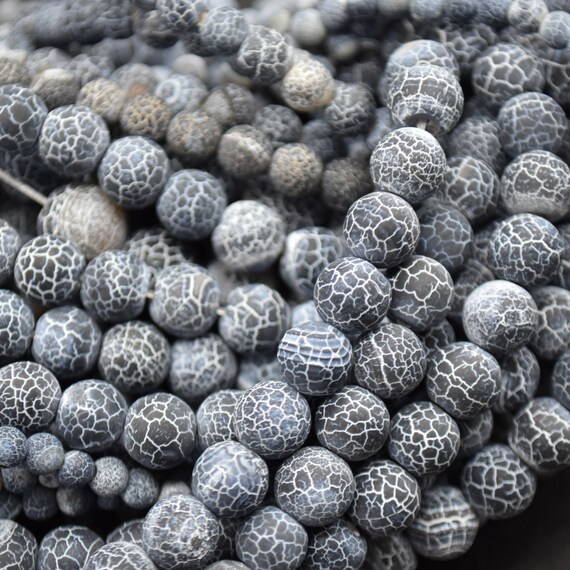 Crackle black agate sale