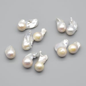 Freshwater Baroque Fireball Pearl Beads - for Earrings Pendant - 1 Count - 25mm -28mm x 15mm