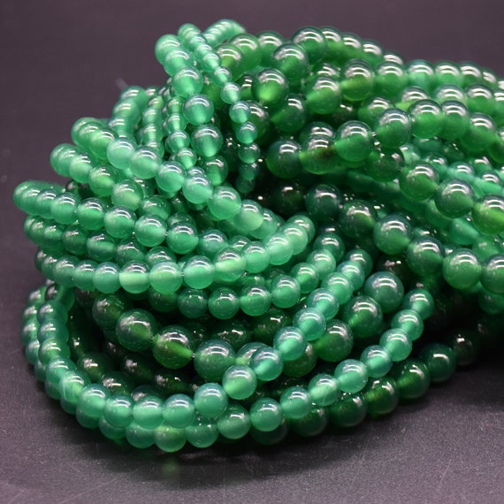 Green Agate Semi precious Gemstone Round Beads 4mm 6mm 8mm 10mm