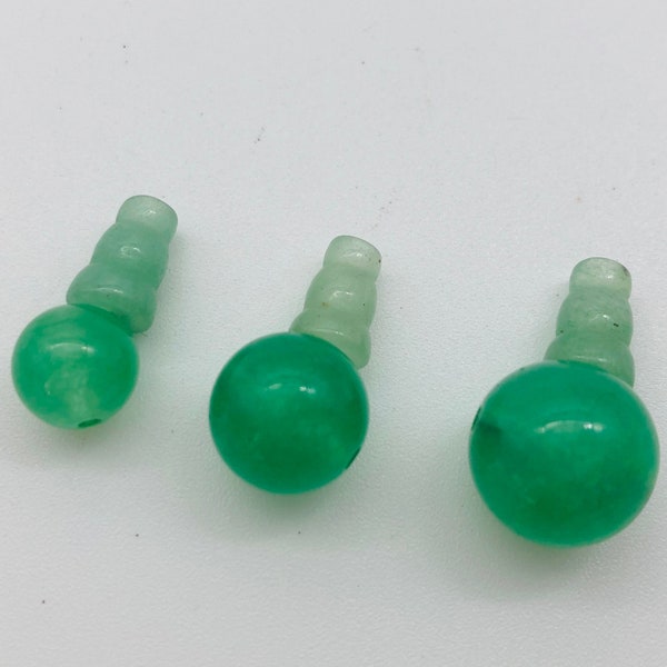 Green Aventurine  Guru Mala Beads Set - 8mm, 10mm 12mm sizes - 1 or 5 count