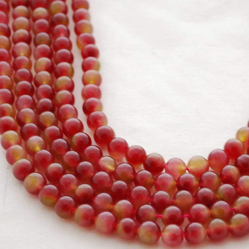 4mm Semi-precious Gemstone Round Beads 10mm sizes dyed High Quality Grade A Dark Watermelon Jade 6mm Approx 15.5 strand 8mm