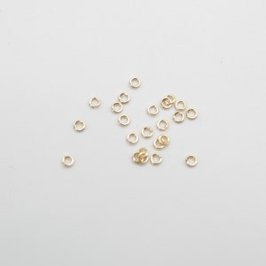 14K Gold Filled Findings - Gold Filled Click and Lock Jump Ring - 0.50mm x 2.3mm - 20 or 50 Count - Made in USA