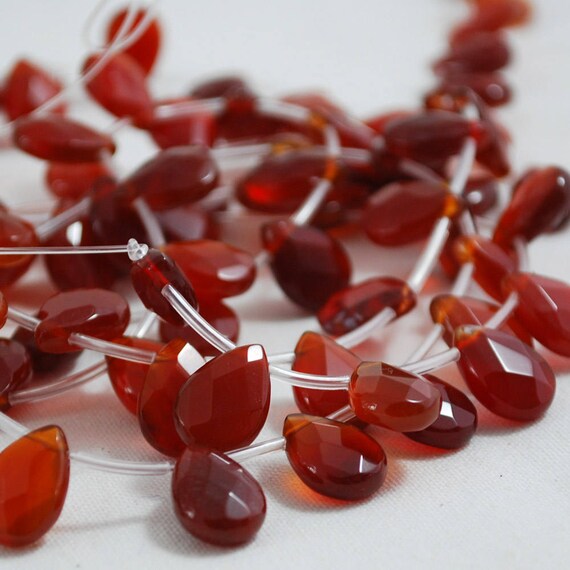 Red semi deals precious beads