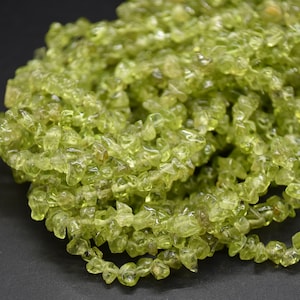 Peridot Gemstone Chips Nuggets Beads - 5mm - 8mm - 32&quot; Strand
