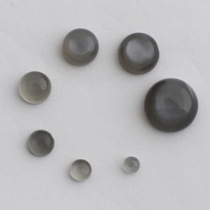 Grey Moonstone  Round Cabochon - 3mm, 4mm, 5mm, 6mm, 7mm, 8mm, 10mm sizes - Grade AA