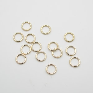 14K Gold Filled Findings - Gold Filled Click and Lock Jump Ring - 1mm x 8mm - 6 Count - Made in USA