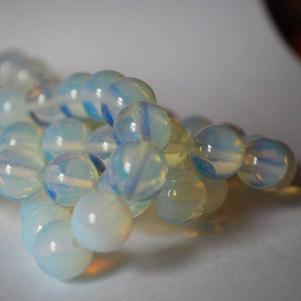 High Quality Opalite Moonstone Round Beads - 4mm, 6mm, 8mm, 10mm size…