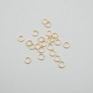 14K Gold Filled Findings - Gold Filled Click and Lock Jump Ring - 0.76mm x 5.5mm - 10 or 20 Count - Made in USA