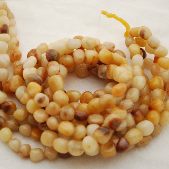 1 Strand of Semiprecious Gemstone Large Nugget Beads - White