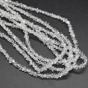 Herkimer Diamant Quarz Edelstein Chips Nuggets Perlen - 4 Größen - 16 &quot;Strang