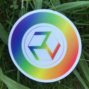 Female Vinyl Sticker, Rainbow and transparent, Antahkarana Ancient Healing Symbol