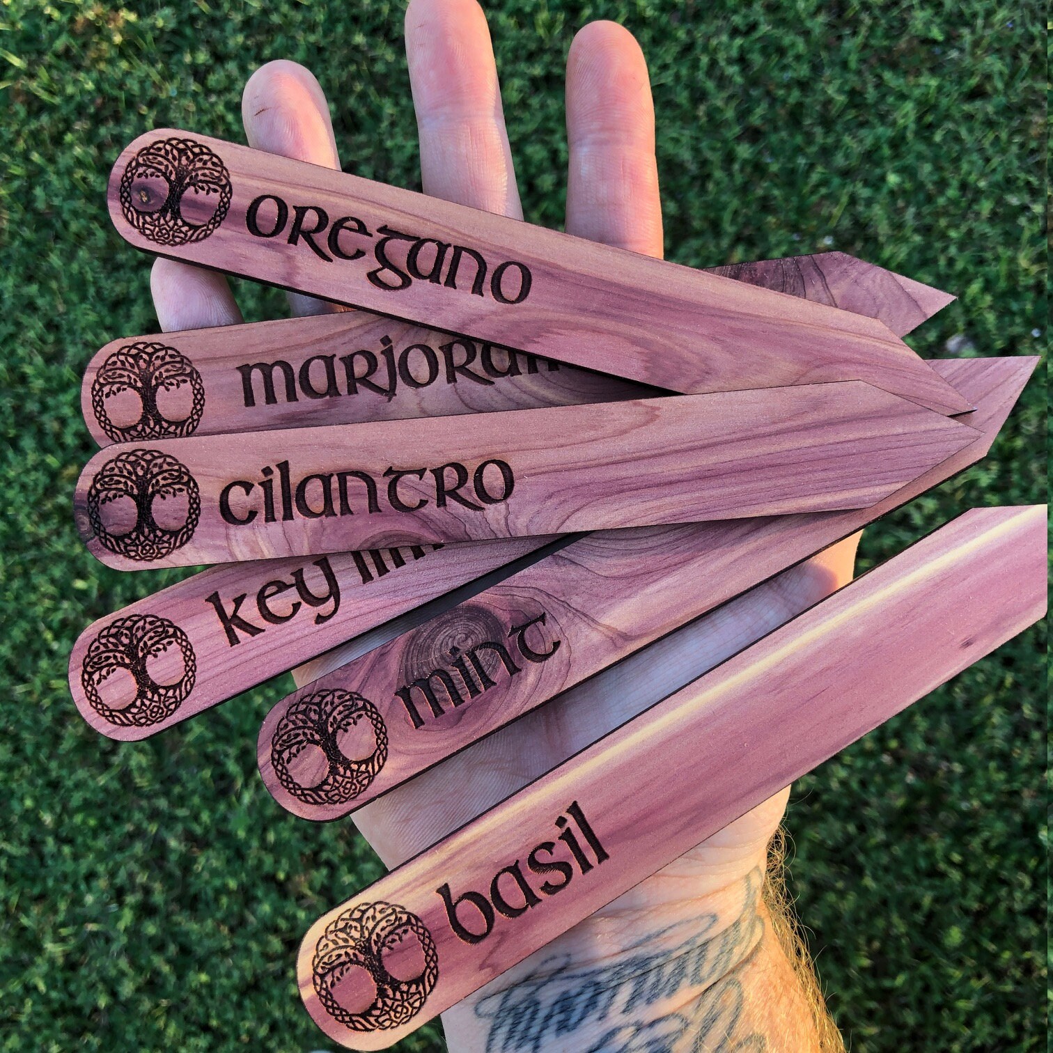 Celtic Ritual Markers Custom Celtic-themed Cedar Garden Markers/stakes - Etsy