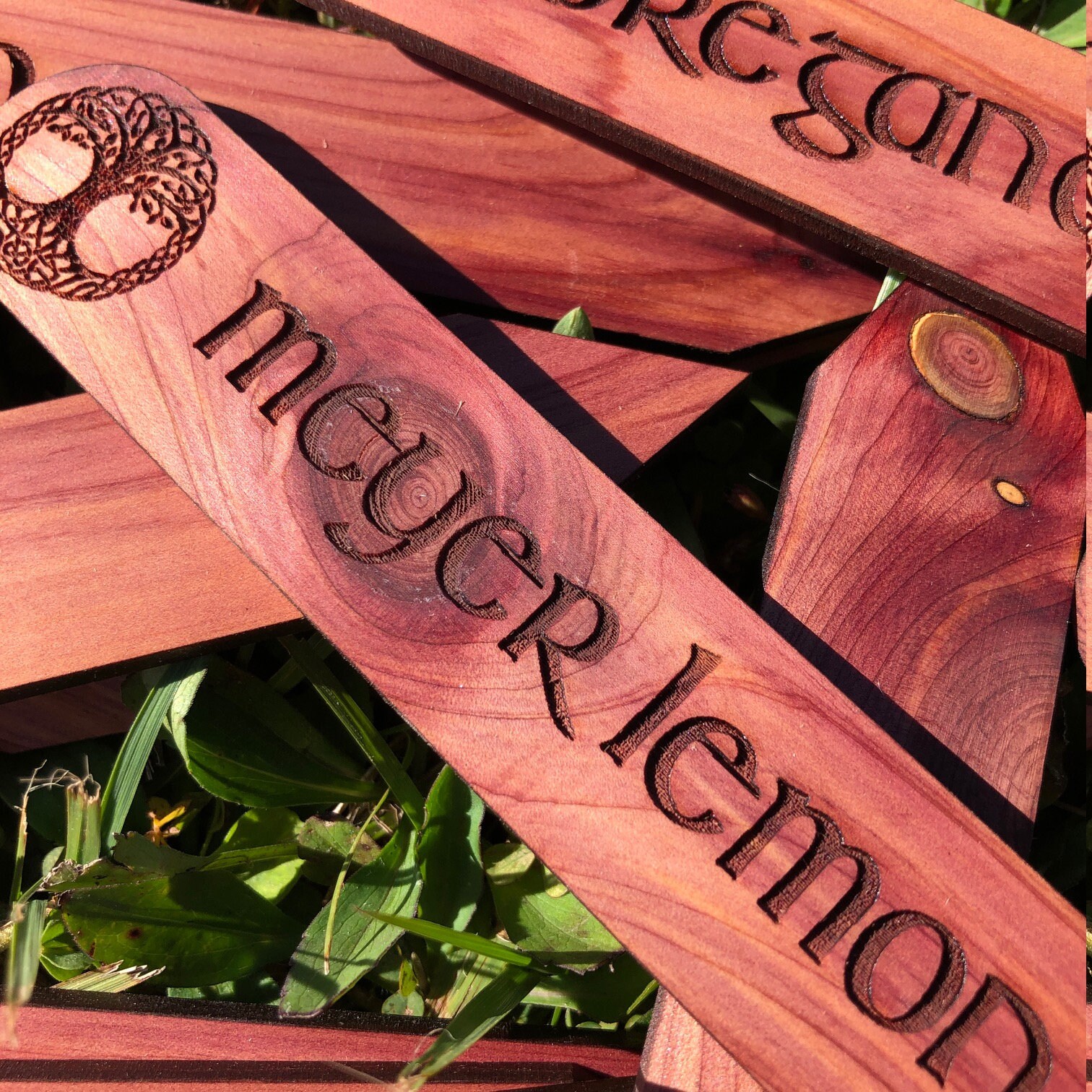 Celtic Ritual Markers Custom Celtic-themed Cedar Garden Markers/stakes - Etsy