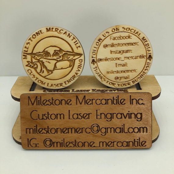 100 Custom Round Wooden Tokens - 1.5 Inch Laser Engraved Coins For Drink Tokens, Crafts, Party Decor