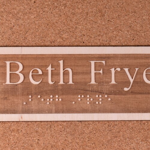 Personal Name Plate Tactile Art With Braille Gift for the Etsy