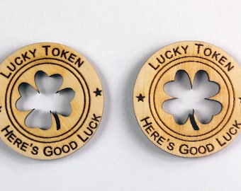 100 Wooden Lucky Tokens -certified LUCKY - plus BONUS Grump Pass