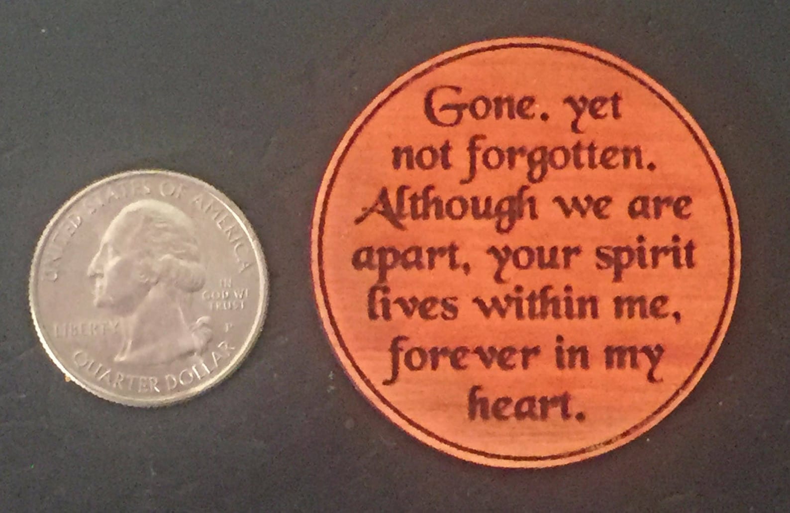 Memorial Tokens Custom Wooden Tokens Heirlooms 100 Etsy