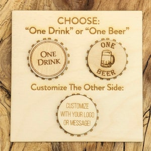 50 Custom Laser Engraved Wooden Beer Tokens - Etsy