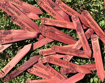 Custom Celtic-themed Cedar Garden Markers/Stakes