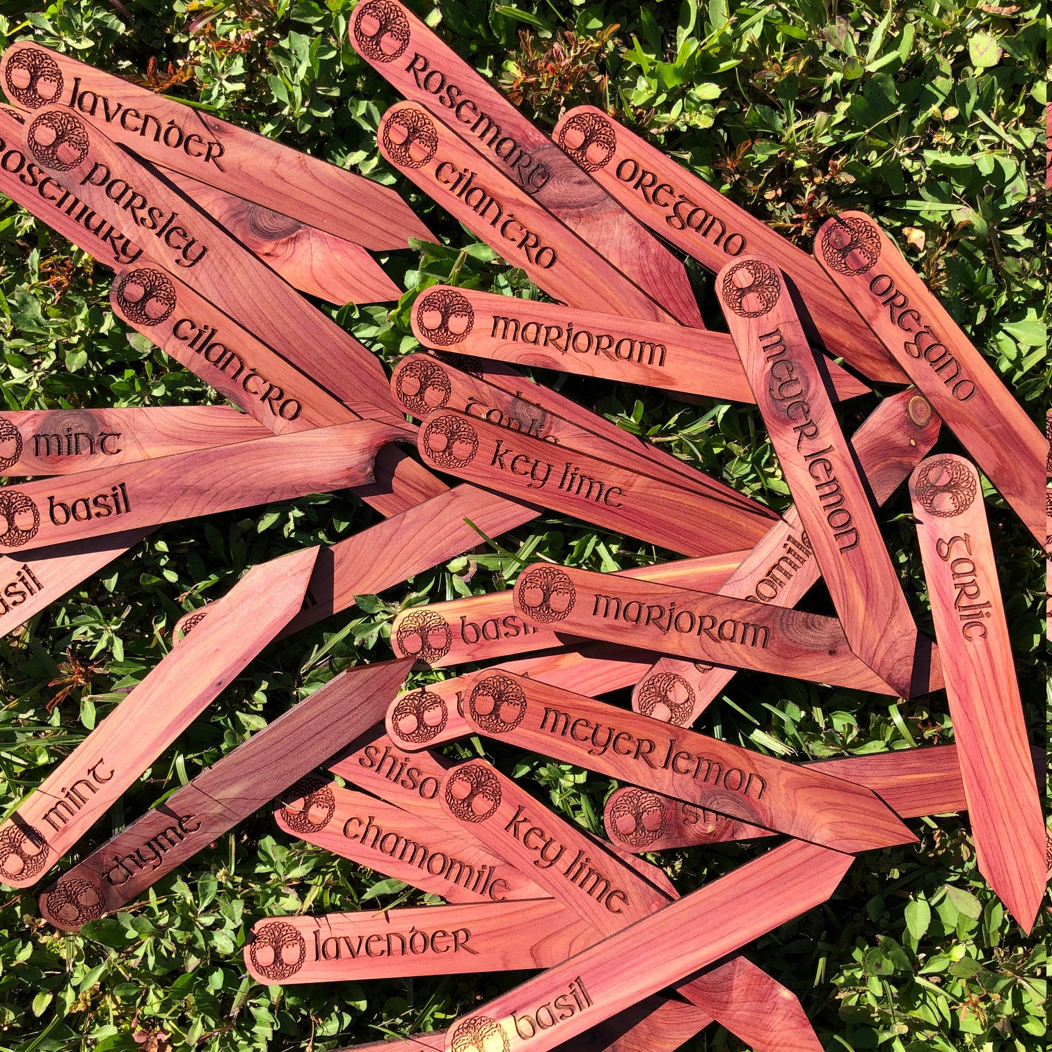 Celtic Ritual Markers Custom Celtic-themed Cedar Garden Markers/stakes - Etsy