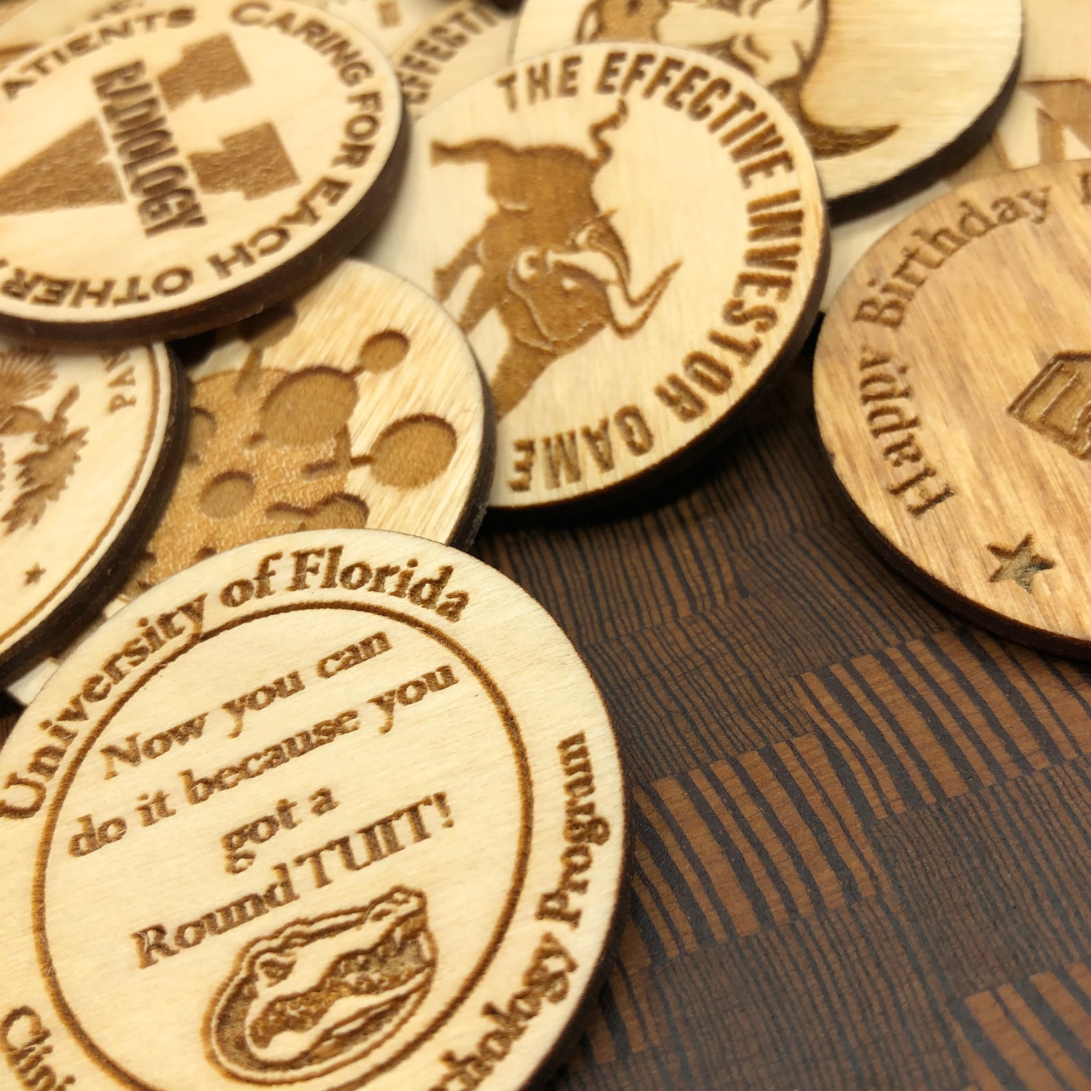 200 Custom 2-sided 1.75 Tokens Your Logo or Message on Both Sides Your ...