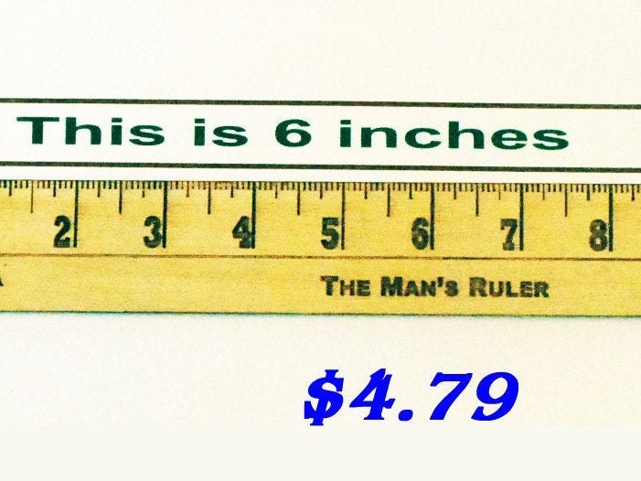 Gag Ruler Turn 6 Inches Into 9 Inches THE MAN'S RULER 