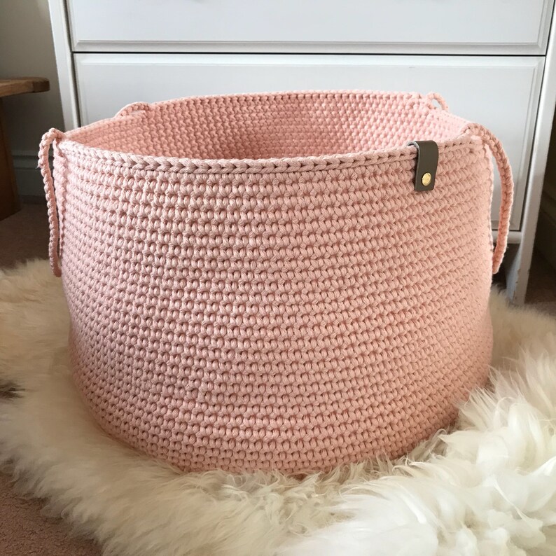 Big Crochet Basket Xxl Storage Handmade Gift Home Decor Kids Etsy