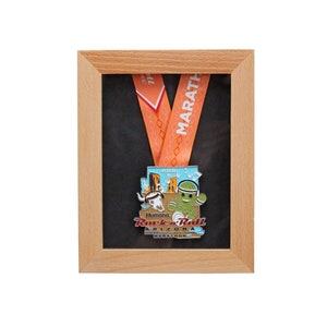 Medal Display Case | Solid Wood and Acrylic Pin Holder, Lapel Pin Organizer for Wall Mounting