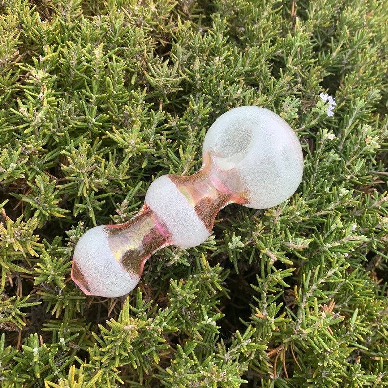 Glow in the Dark Glass Pipe Handblown Glass Smoking Pipe Ready to Ship!