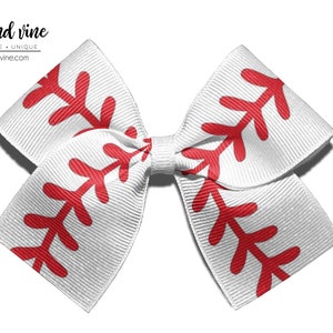 Baseball Headband, Baseball Bow, Baseball Hair Bow, Baseball Nylon Headband, Cheer Bow, Baseball Clip, Ready to Ship