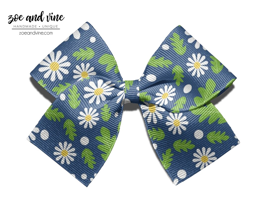 Daisy Hair Bow, Daisy Headband, Flower Bows, Daisy Bow, Daisy Hair Clip